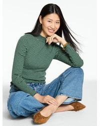 Talbots - Ribbed Mockneck T-shirt - Lyst