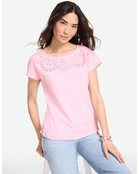 Talbots - Eyelet Seashell T-shirt - Lyst
