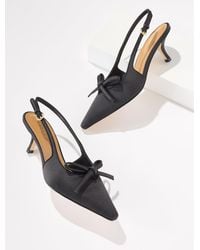 Talbots - Maren Satin Slingback Kitten Heel Pumps - Lyst