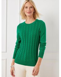 Talbots - Soft Cable Knit Crewneck Sweater - Lyst