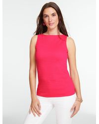 Talbots - Smocked Bateau Neck Tank Top - Lyst