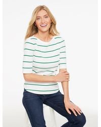 Talbots - Ribbed Bateau Neck T-shirt - Lyst