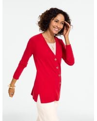 Talbots - V-neck Girlfriend Cardigan Sweater - Lyst