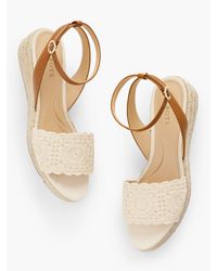 Talbots - Pamela Crochet Wedge Sandals - Lyst