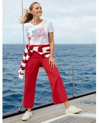Talbots - Floral Flag Short Sleeve Crewneck T-shirt - Lyst