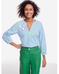 Talbots - Floral Stripe Top - Lyst