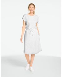 Talbots - Airknit Stretch Extended Shoulder Midi Dress - Lyst