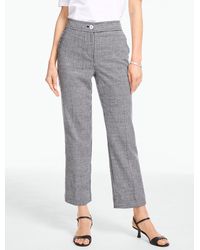 Talbots - Linen Straight Ankle Pants - Lyst