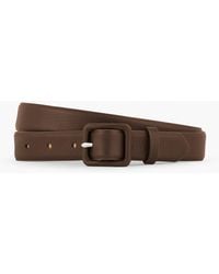 Talbots - Soft Pebble Leather Covered Buckle Belt - Lyst