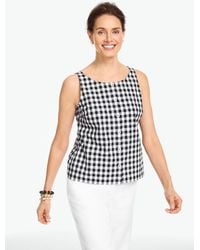 Talbots - Poplin Bateau Neck Top - Lyst
