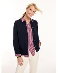 Talbots - Roll Edge Cardigan Sweater - Lyst