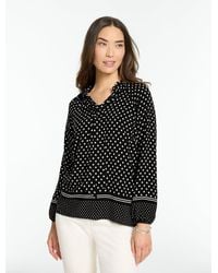Talbots - Tie Neck Ruffle Top - Lyst