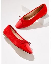 Talbots - Ansly Suede Patent Leather Ballet Flats - Lyst
