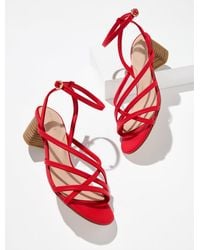 Talbots - Lina Strappy Block Heel Sandals - Lyst