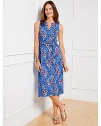 Talbots - Effortless Jersey Tie Waist Midi Dress - Lyst