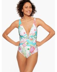 Aqua Club - V-neck One-piece Swimsuit - Lyst