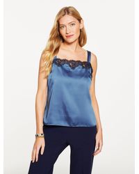 Talbots - Lace Trim Satin Camisole - Lyst