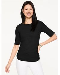 Talbots - Ribbed Bateau Neck T-shirt - Lyst