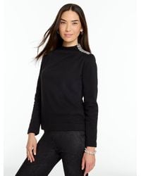 Talbots - Jewel Shoulder Mockneck Top - Lyst