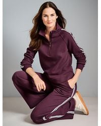 Talbots - Cozy Fleece Half-zip Pullover Sweater - Lyst
