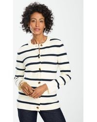 Talbots - Clean Stripe Cardigan Sweater - Lyst