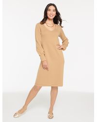 Talbots - Sweater Studio V-neck Midi Dress - Lyst