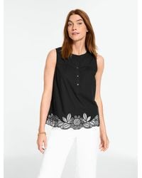 Talbots - Sleeveless Poplin Top - Lyst