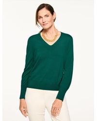 Talbots - Merino Wool V-neck Pullover Sweater - Lyst