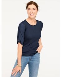 Talbots - Elbow Sleeve Knot Top - Lyst