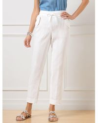 Talbots - Pull-on Washed Linen Jogger Pants - Lyst