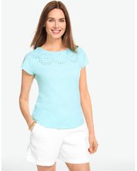 Talbots - Eyelet Seashell T-shirt - Lyst
