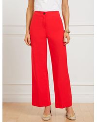 Talbots - Wide Ankle Fresh Poplin Pants - Lyst