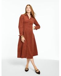 Talbots - Corduroy Midi Shirtdress - Lyst