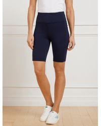 Talbots - Performance Interlock High Waist Bike Shorts - Lyst