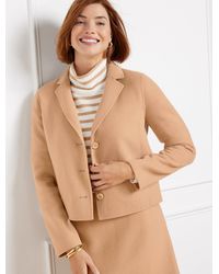 Talbots - Double Face Wool Blend Crop Jacket - Lyst