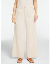Talbots - Lightweight Woven Stretch Wide Leg Pull-on Pants - Lyst