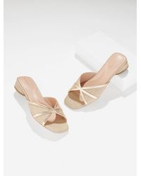Talbots - Val Block Heel Slides - Lyst
