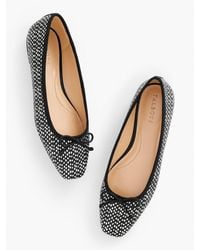 Talbots - Tinsley Bow Leather Ballet Flats - Lyst