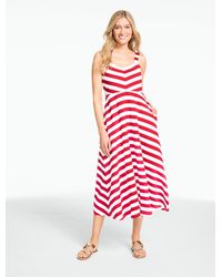 Talbots - Marina Stripe Jersey Fit & Flare Maxi Dress - Lyst
