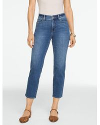 Talbots - Straight Crop Lightweight Jeans - Lyst