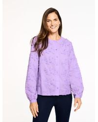 Talbots - Lily Floral Embroidered Top - Lyst