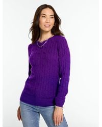 Talbots - Soft Cable Knit Crewneck Sweater - Lyst