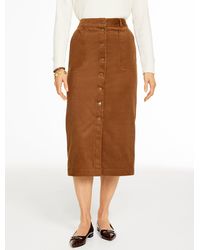 Talbots - Corduroy Midi Skirt - Lyst