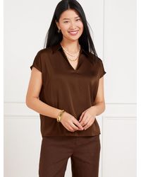 Talbots - Soft Satin Charmeuse Top - Lyst
