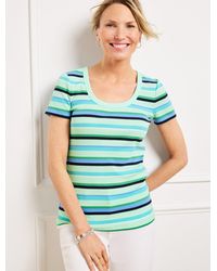 Talbots - Ribbed Scoop Neck T-shirt - Lyst