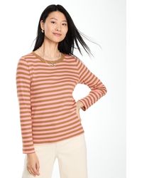 Talbots - Ribbed Long Sleeve Crewneck T-shirt - Lyst