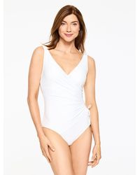 Aqua Club - Faux Wrap One-piece Swimsuit - Lyst