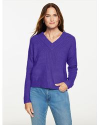 Talbots - Wool Blend V-neck Sweater - Lyst