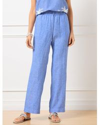 Talbots - Wide Leg Washed Linen Pants - Lyst