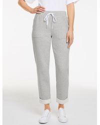 Talbots - Cozy French Terry Taper Leg Pants - Lyst